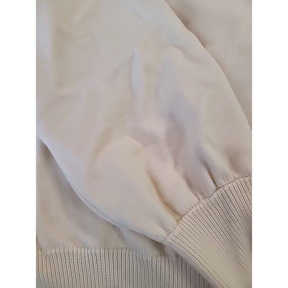 Vintage St. John Collection Marie Printed Ivory Blouse‑Cardigan Sz P – Cropped - Picture 11 of 11